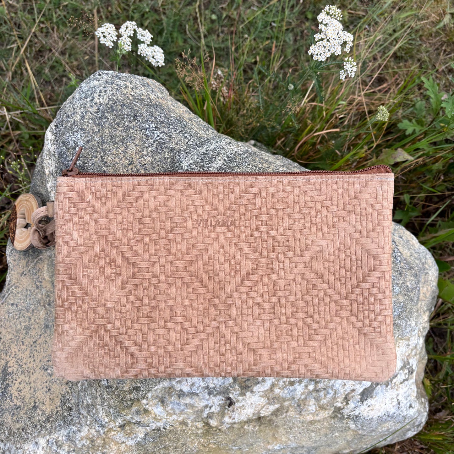 Leather bag for knitting tools