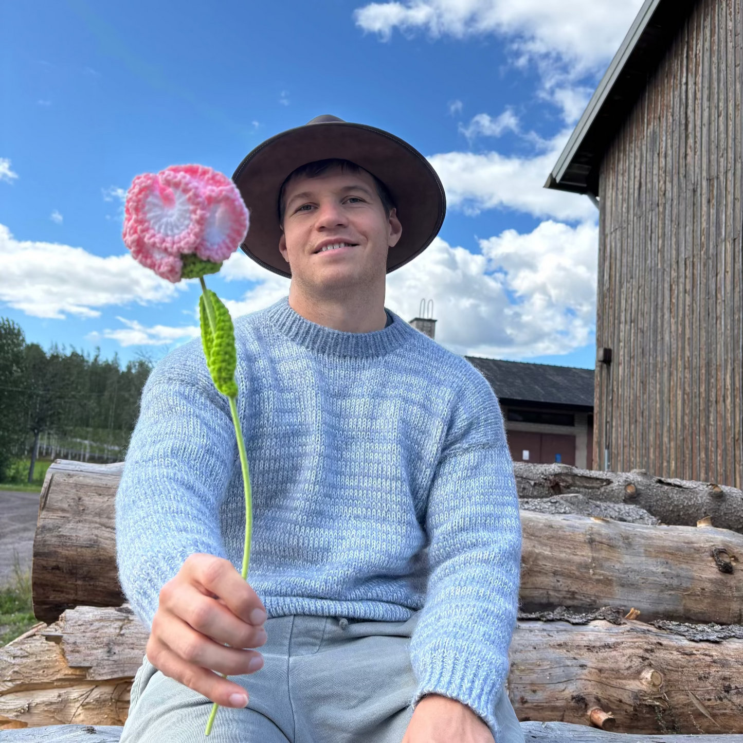 Crochet Flower/ kukka - gift