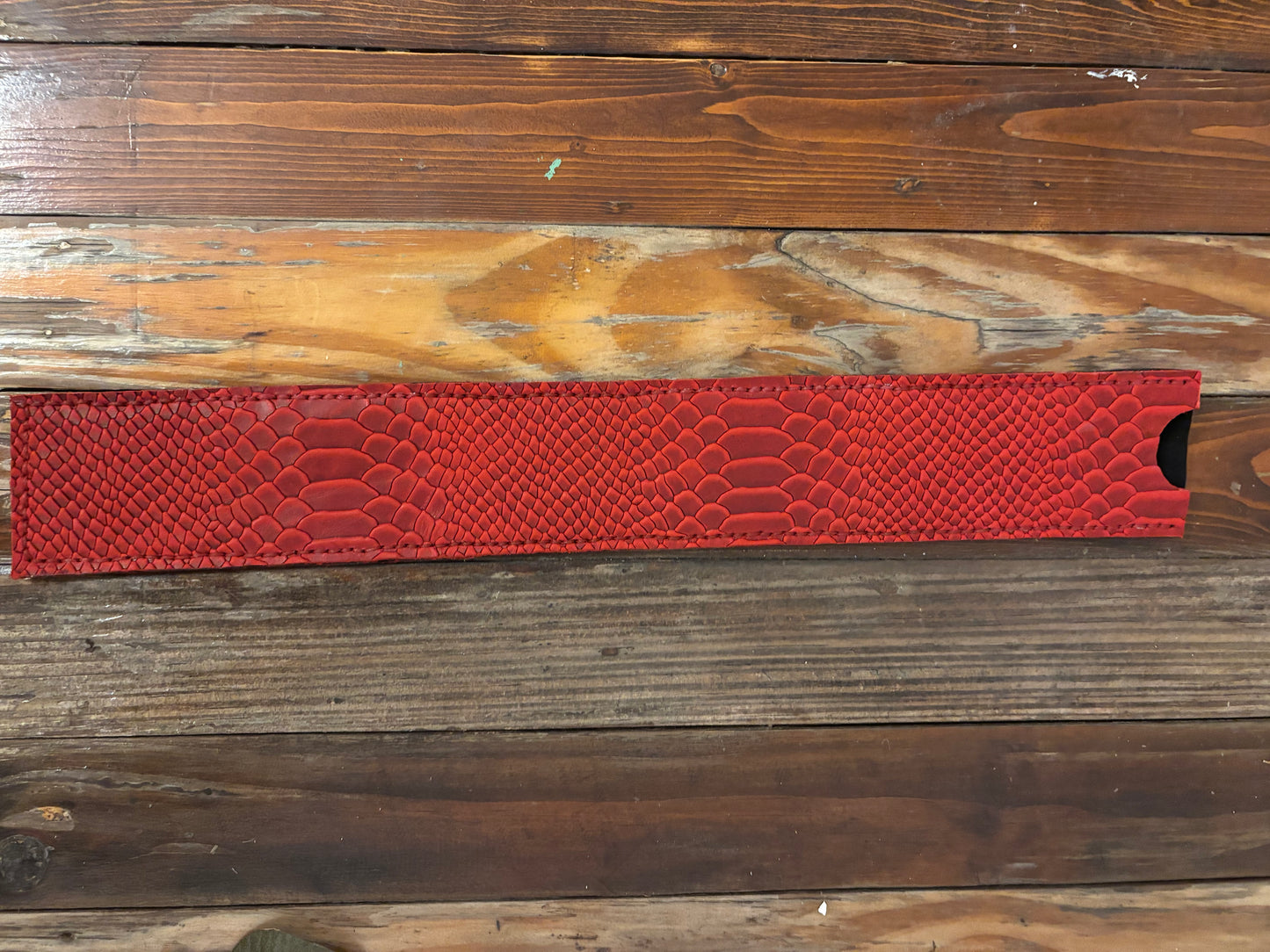 Leather knitting needle case