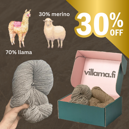 Black Friday -30% Ale |  Luonnollinen Merino Laamalanka - DK