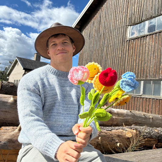 Crochet Flower/ kukka - gift