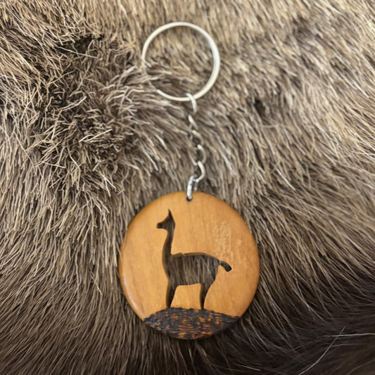 Handgjord Nyckelring – Patagonisk Lama