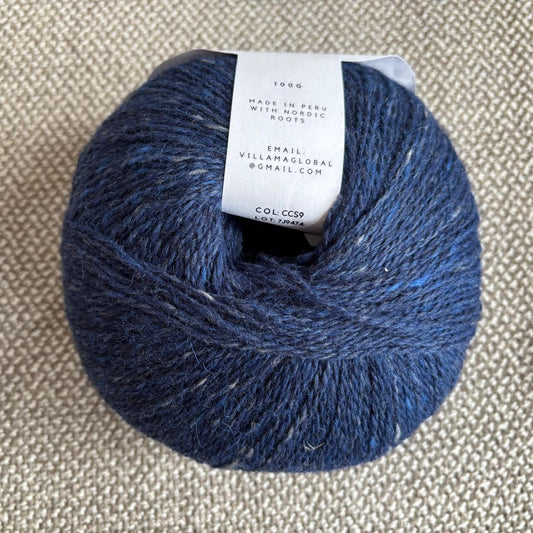 INCA 100% ALPACA TWEED - Worsted-blue