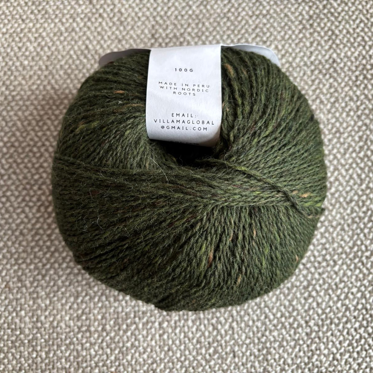 INCA 100% ALPACA TWEED - Worsted-green