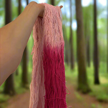 Minni-cotton-yarn-hand-dyed-pinkki