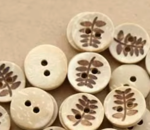 Aidot Kookosnapit (5 kpl), Lehtikuvio, 18 mm