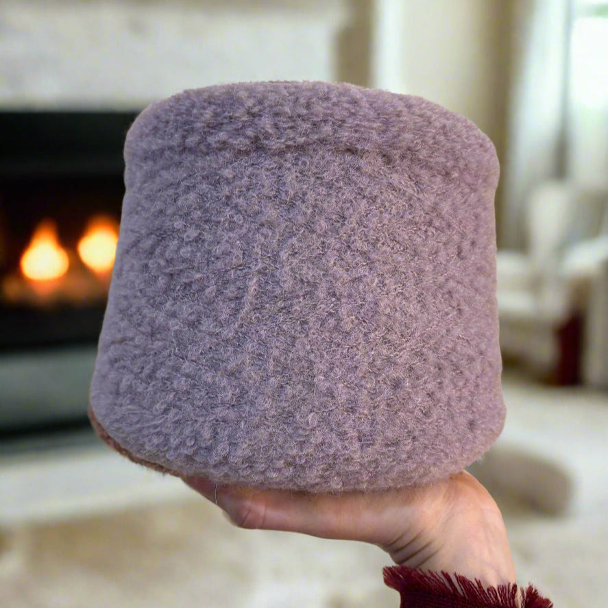 This is what softness looks like. Superfine alpaca bouclé yarn with a rustic yet elegant touch.