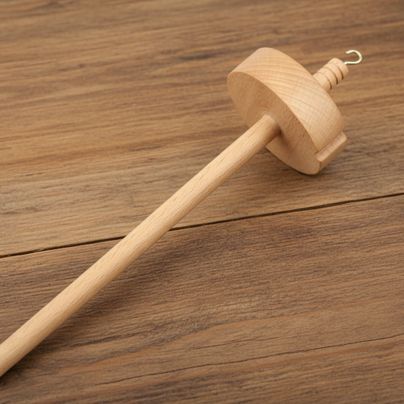 Wooden Whorl Drop Spindle - villama - Värttinä – bambua 