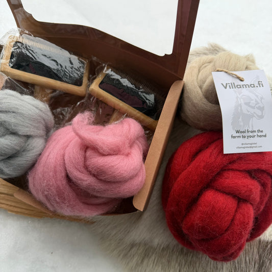 box 4: felting combo with brush for felt - villama