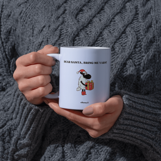 mug: dear santa, bring me yarn!