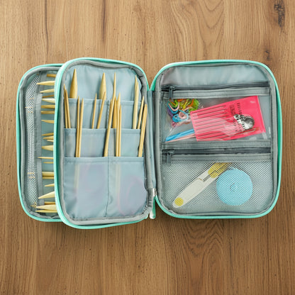 Knitting Needles Storage Bag, Waterproof Knitting Kit Organizer Case